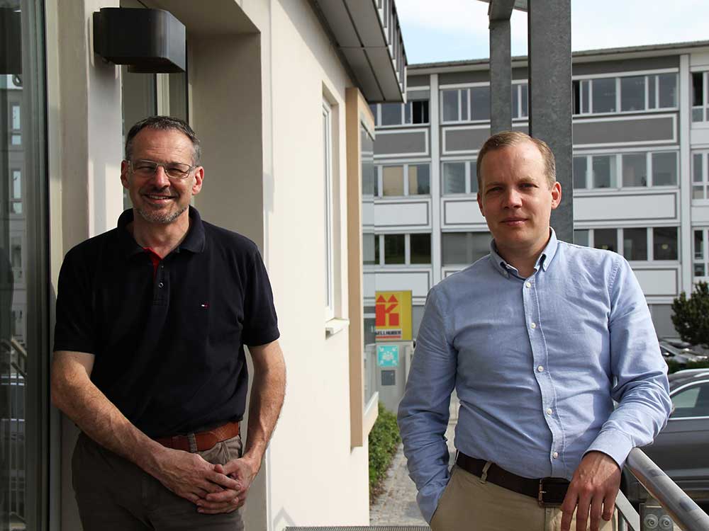 Die Chefs Roland Meßner und Tobias Spillmann der Firma Kellhuber in Eggenfelden.